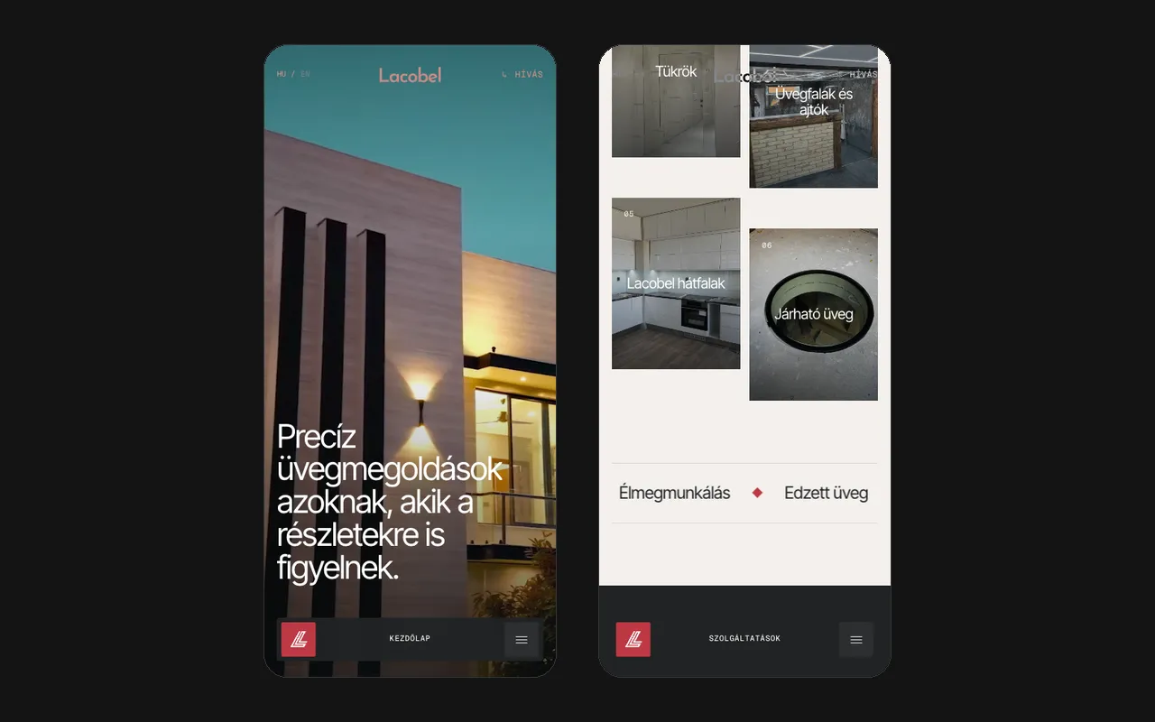 Lacobel Kft.: Mobile Ansicht