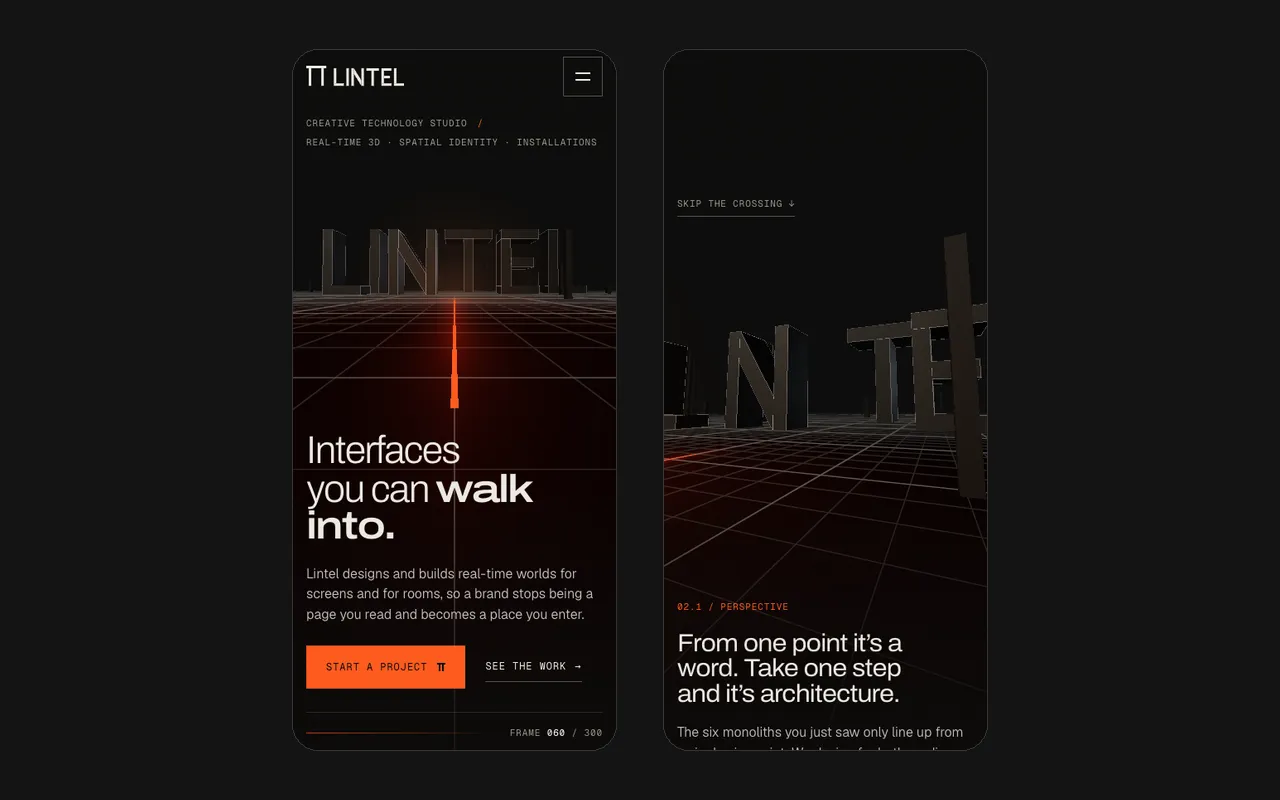 Lintel: Mobile Ansicht